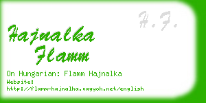 hajnalka flamm business card